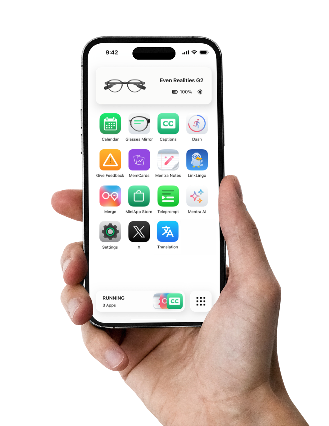 MentraOS Miniapp Store on a phone